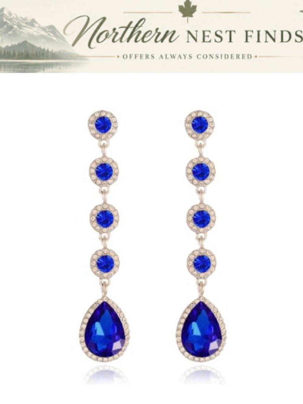 Rhinestone Long Dangle Earrings Gold Plated Crystal Chandelier Teardrop Wedding